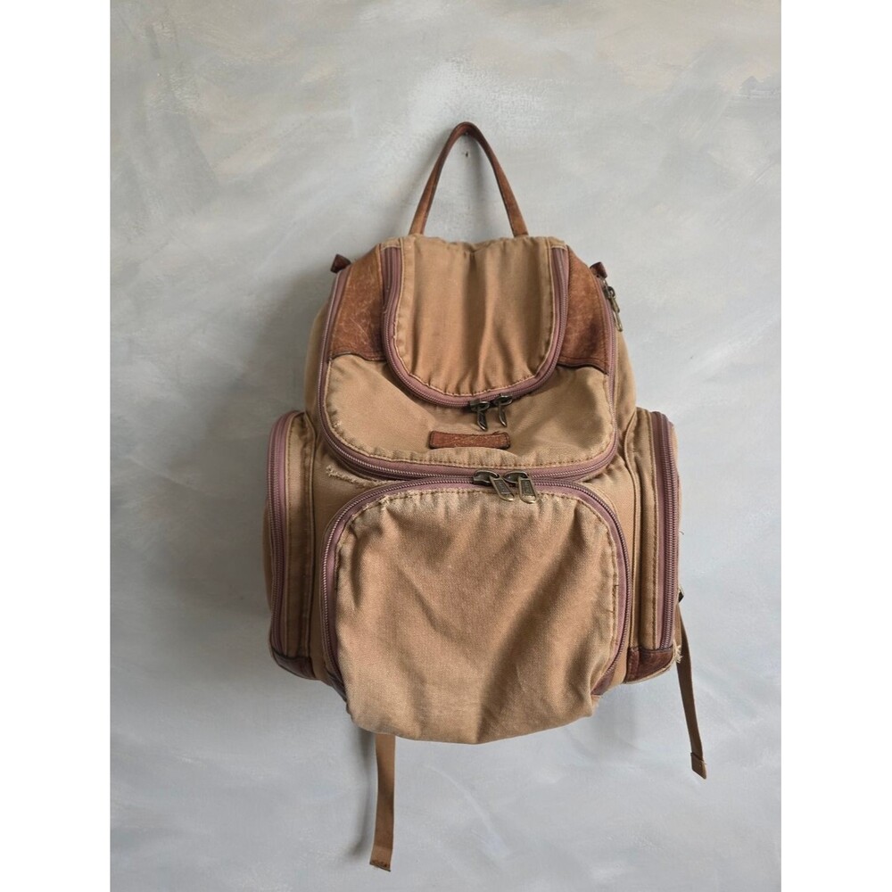 Duluth Heavy Duty Canvas Rugged Backpack Canvas/Leather Daypack Worn